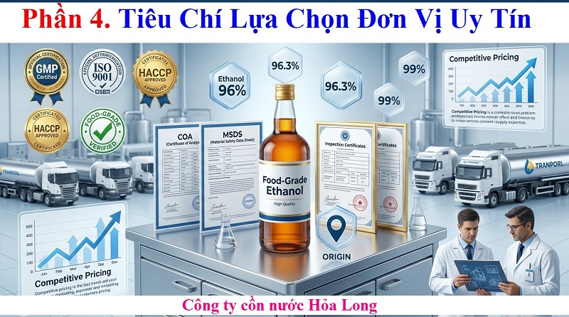 Mua Cồn Ethanol Thực Phẩm Ở Đâu Uy Tín? Hướng Dẫn Chọn Mua Đúng Chuẩn Chất Lượng